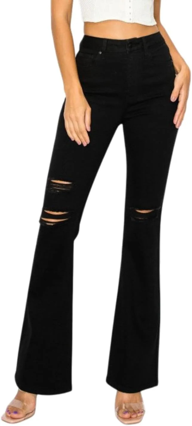 

Джинсы женские SALT TREE Wax Jean, завышенная талия, расклешенные, эффект подтяжки ягодиц, винтажный стиль Y2K