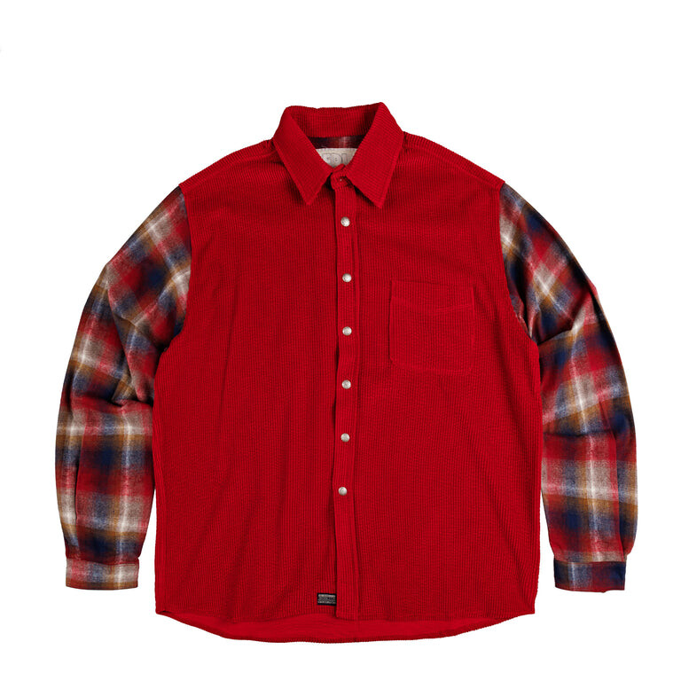 

Рубашка plaid sleeve overshirt Erl, красный