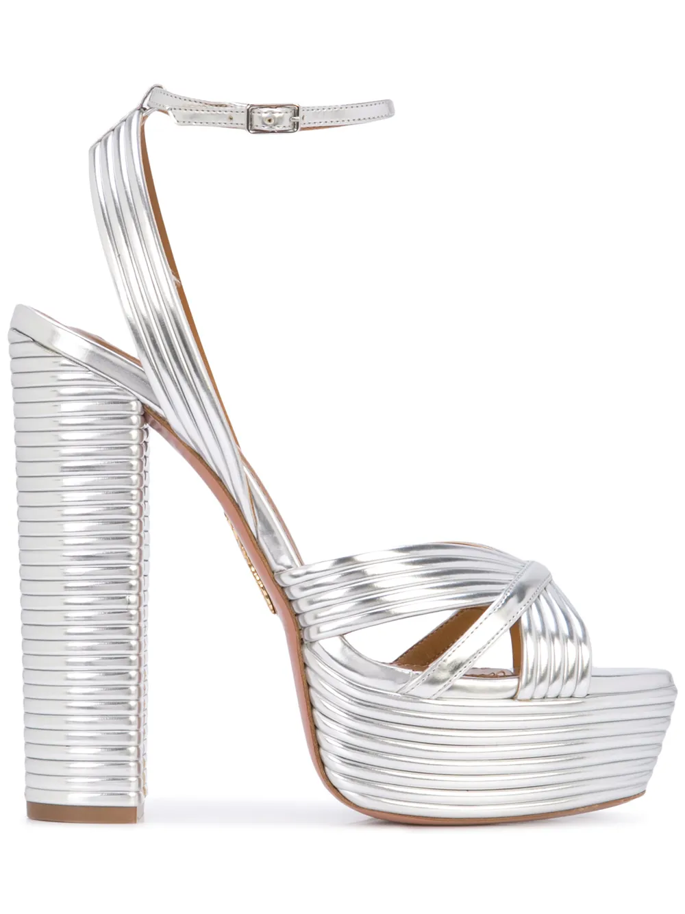 Босоножки 'Sundance Plateau 140' Aquazzura, серебяный