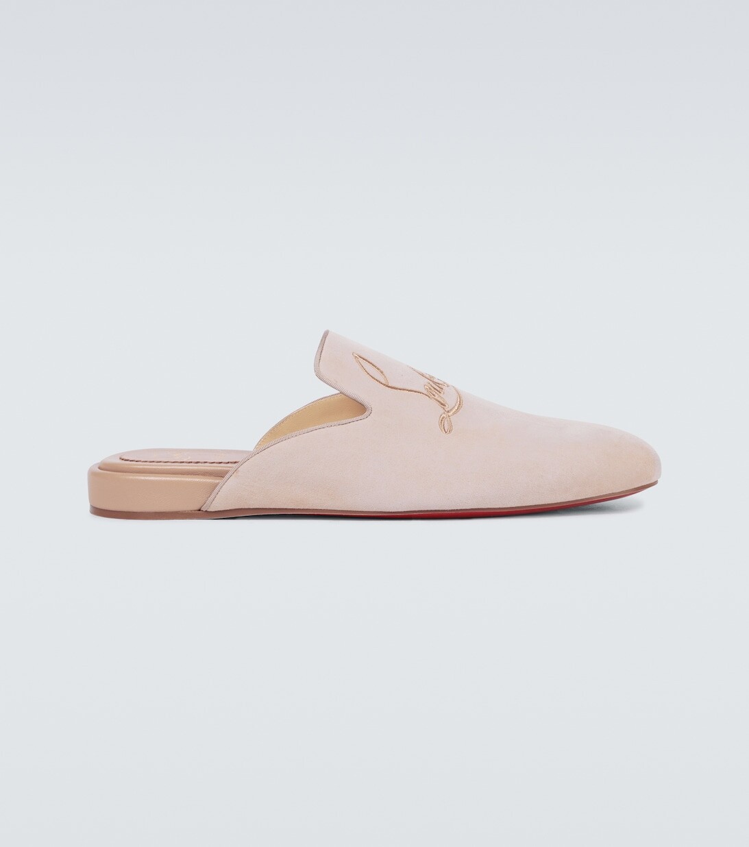 

Темно-синие мюли Coolito на плоской подошве Christian Louboutin, бежевый