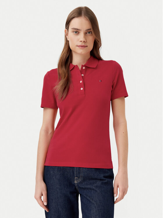 

Рубашка поло облегающего кроя 1985 WW0WW43225 Tommy Hilfiger, красный