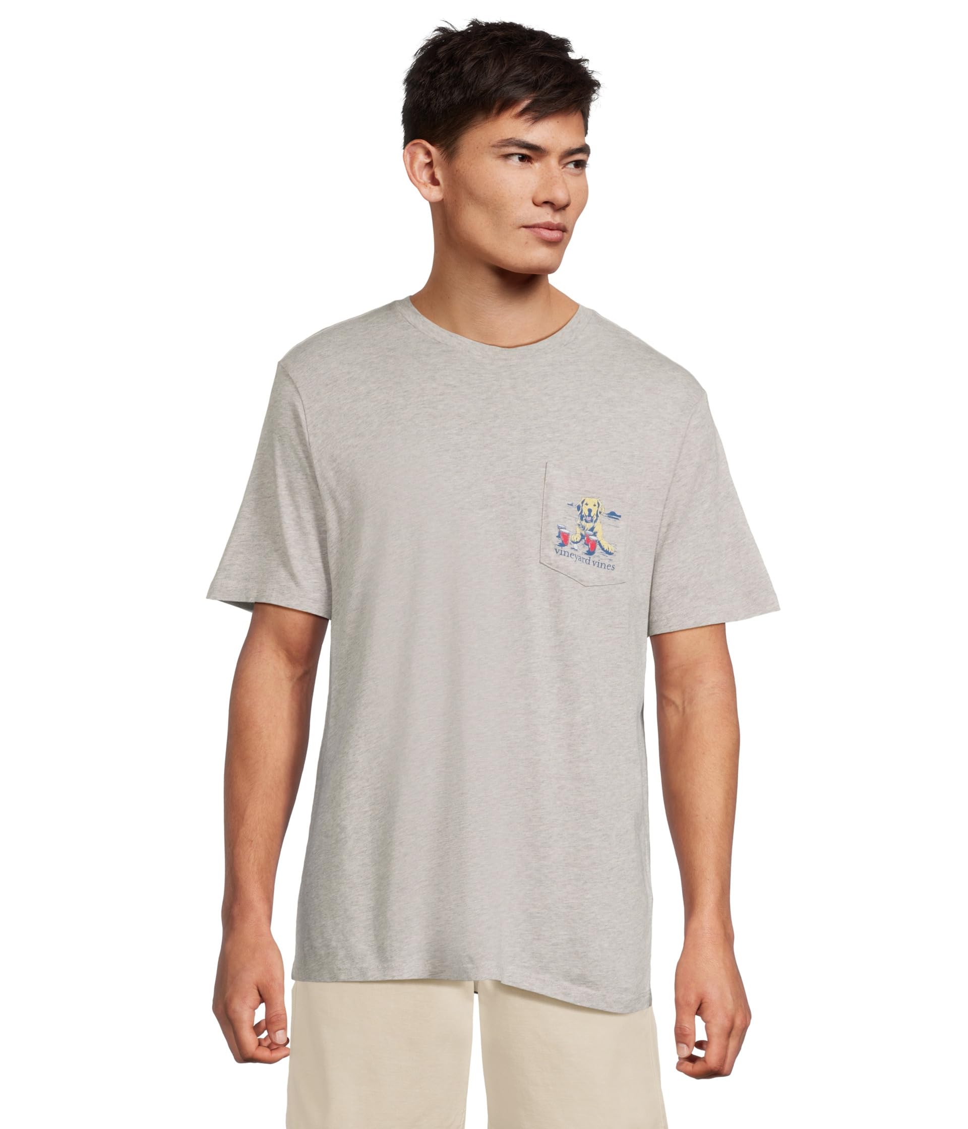 

Футболка Vineyard Vines Pup Cup Short-Sleeve Tee, Grey Heather
