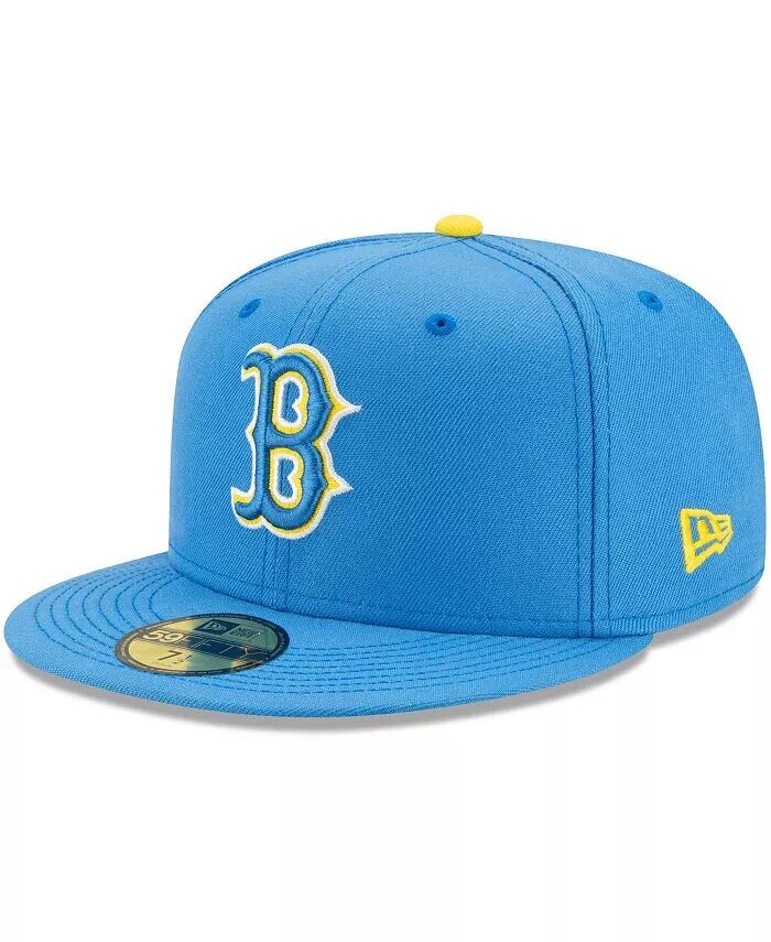 

Мужская голубая приталенная кепка Boston Red Sox City Connect 59FIFTY New Era