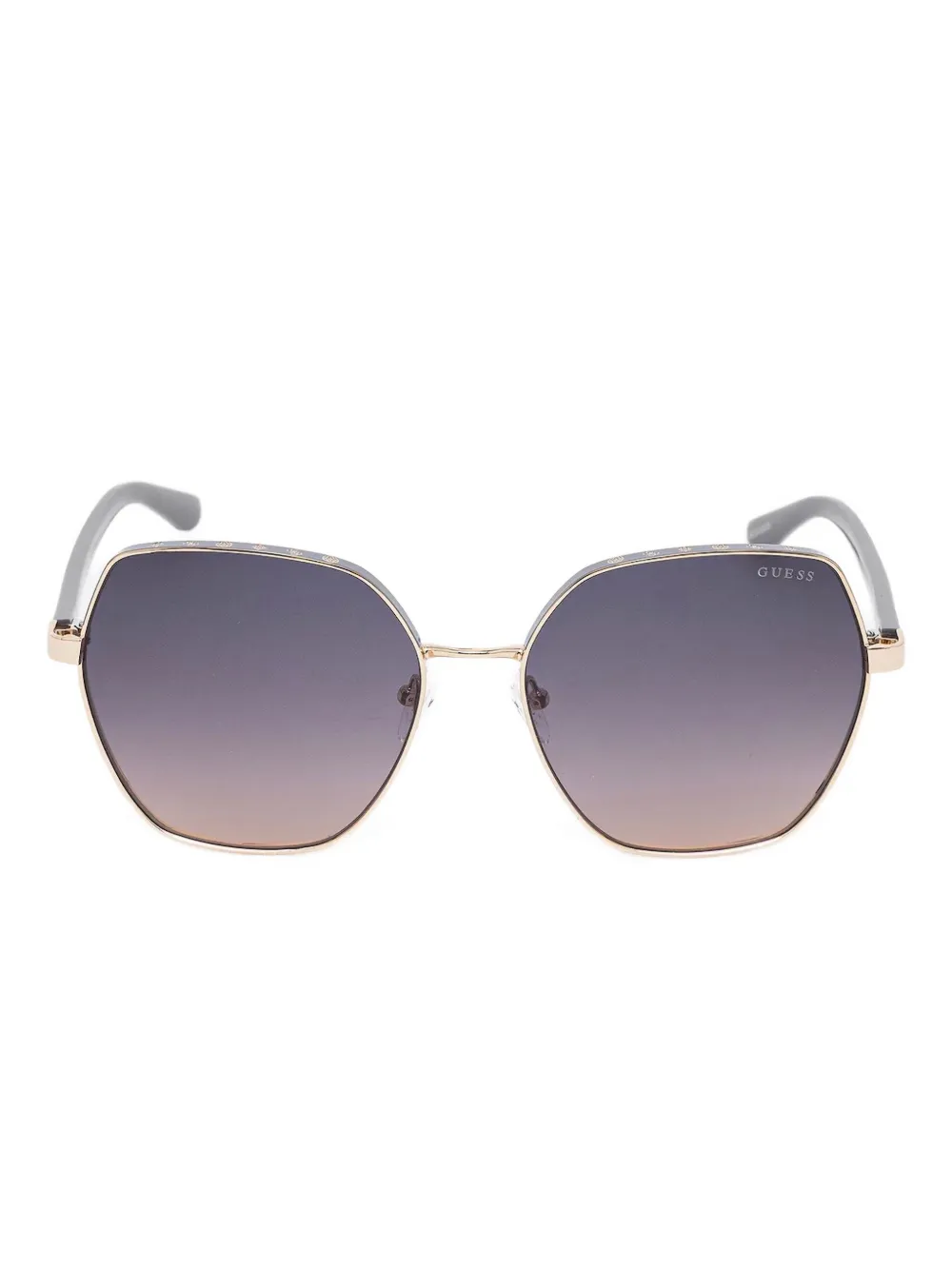 

Солнцезащитные очки в геометричной оправе GUESS EYEWEAR, серый