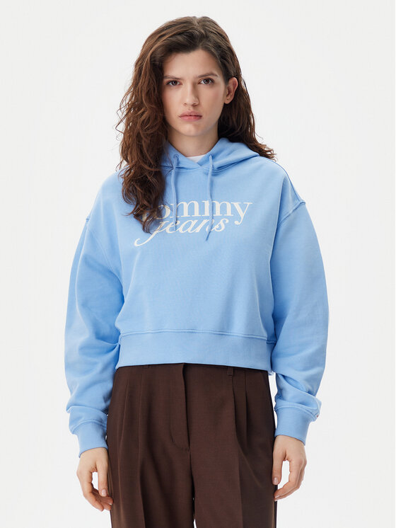 

Свободный крой толстовки Script DW0DW20306 Tommy Jeans, синий