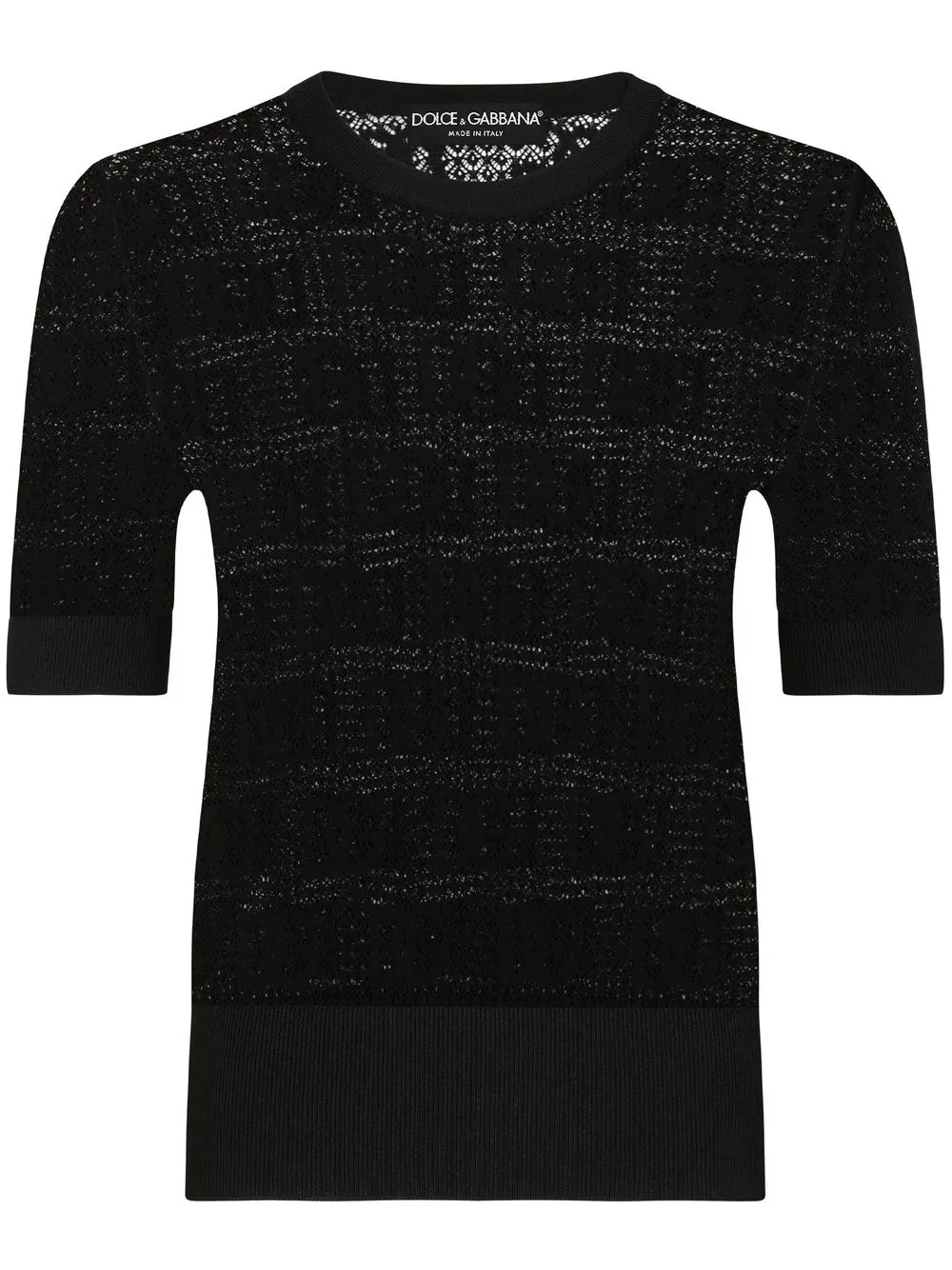 

Жаккардовый джемпер с логотипом DG DOLCE & GABBANA, черный
