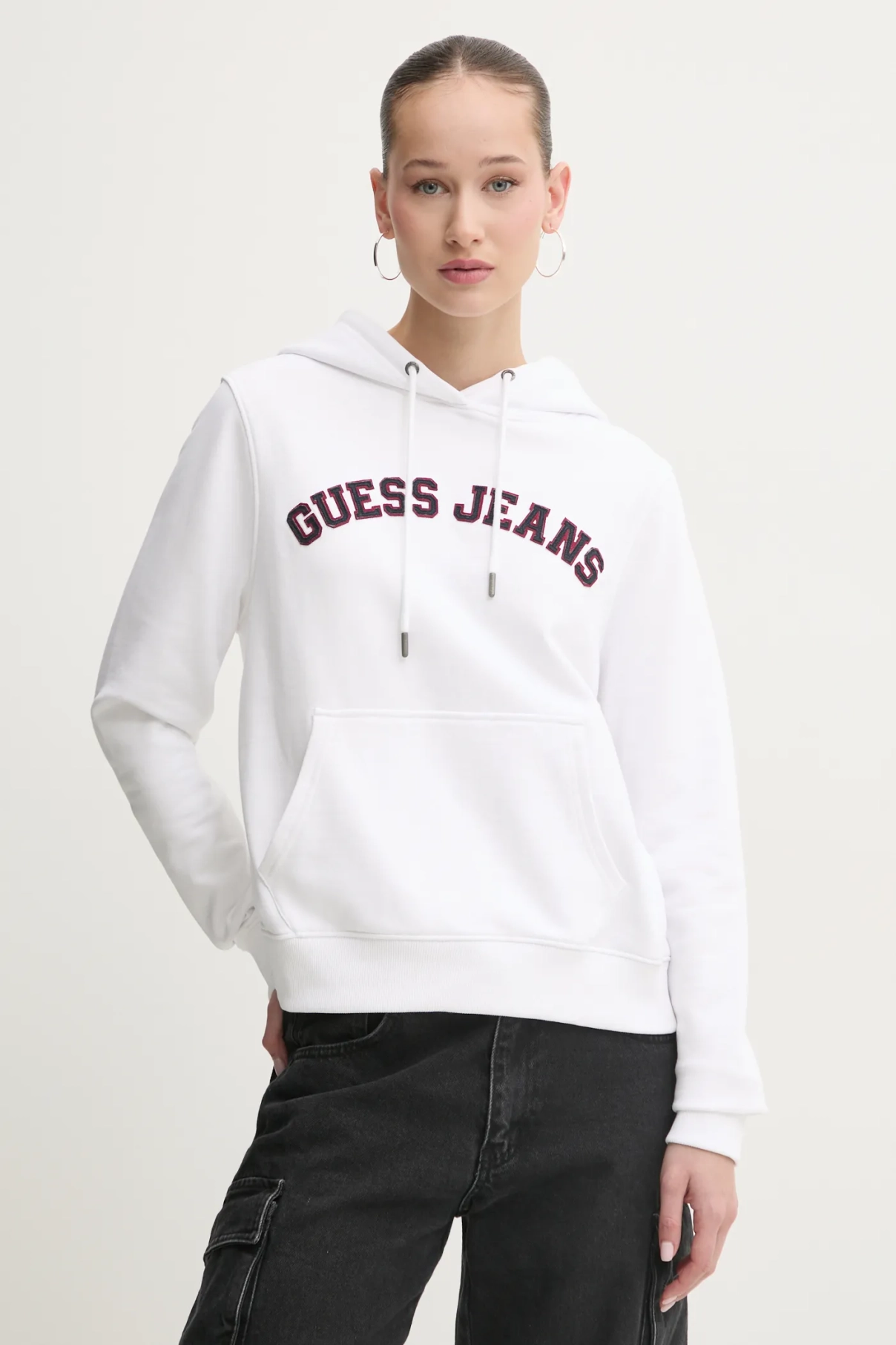 

Хлопковая толстовка Guess Jeans, белый