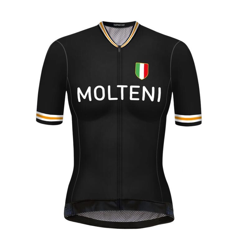 

Женская велосипедная майка в стиле ретро Molteni Black - RedTed