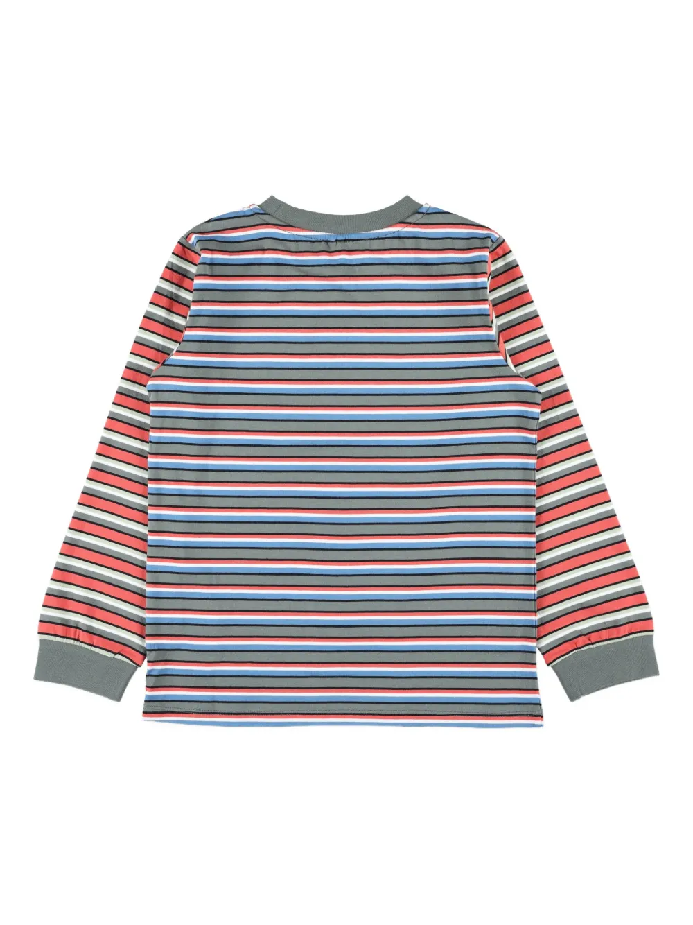 Полосатая футболка с длинными рукавами Stella Mccartney Kids, зеленый — фото 2