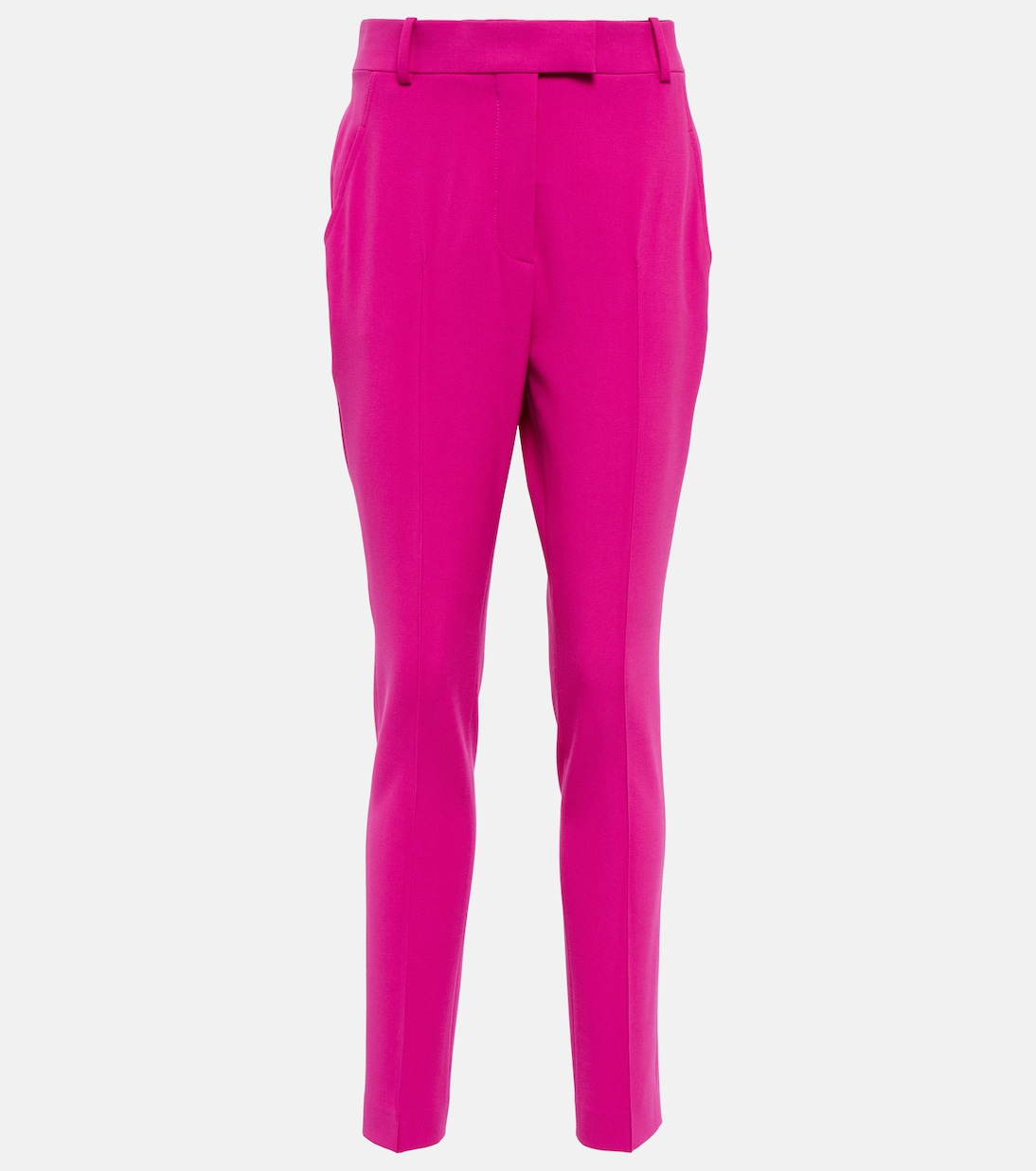 

Узкие креповые брюки Berry с высокой талией The Attico, Super Pink