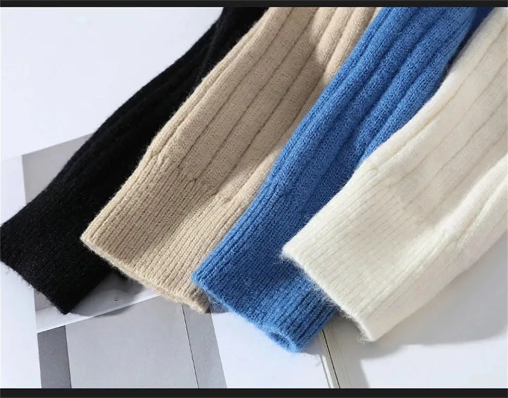 Мужской свитер Vintage O-Neck в полоску с длинными рукавами — фото 3