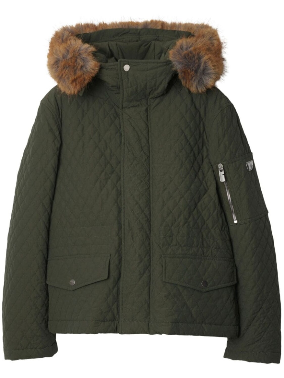 

Burberry стеганая куртка-пуховик, зеленый