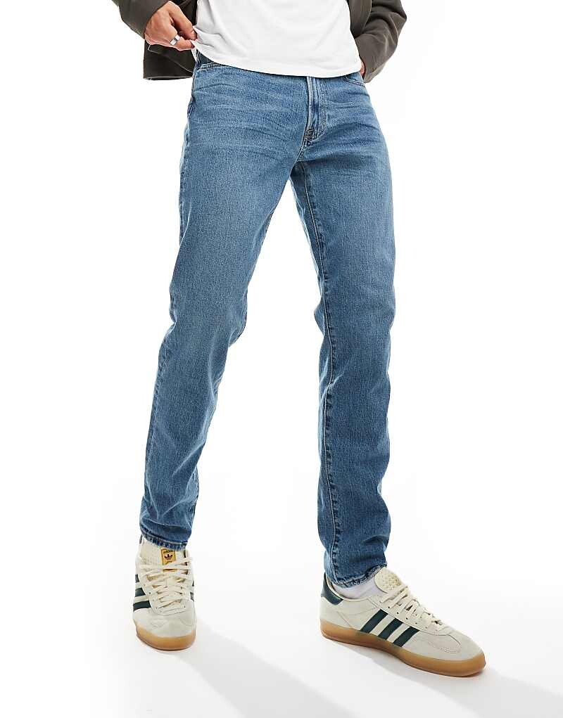 

Abercrombie & Fitch – синие джинсы скинни в стиле 90-х