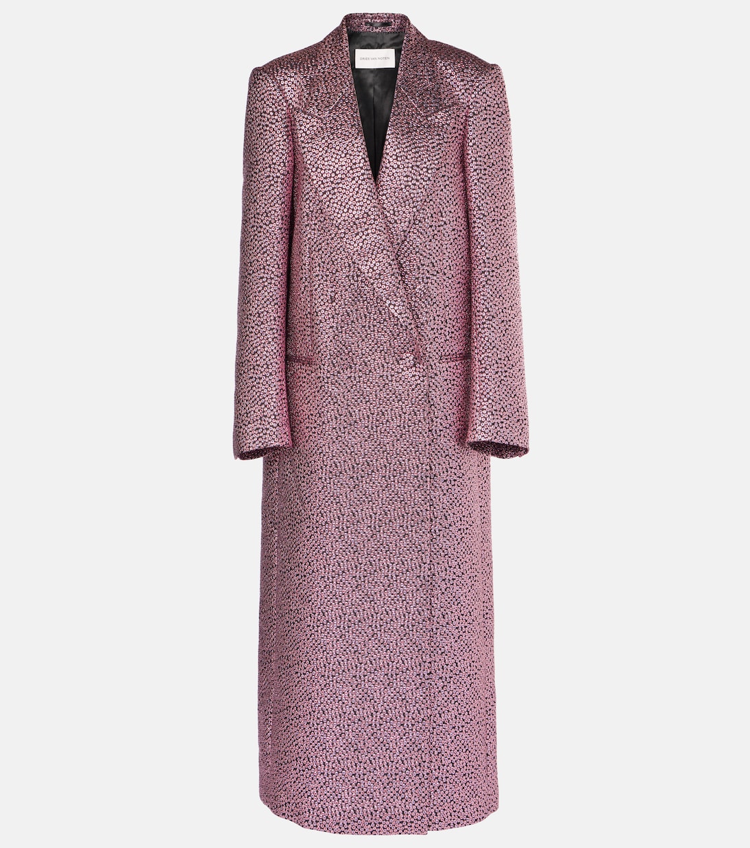 

Пальто из ламе Dries Van Noten, розовый