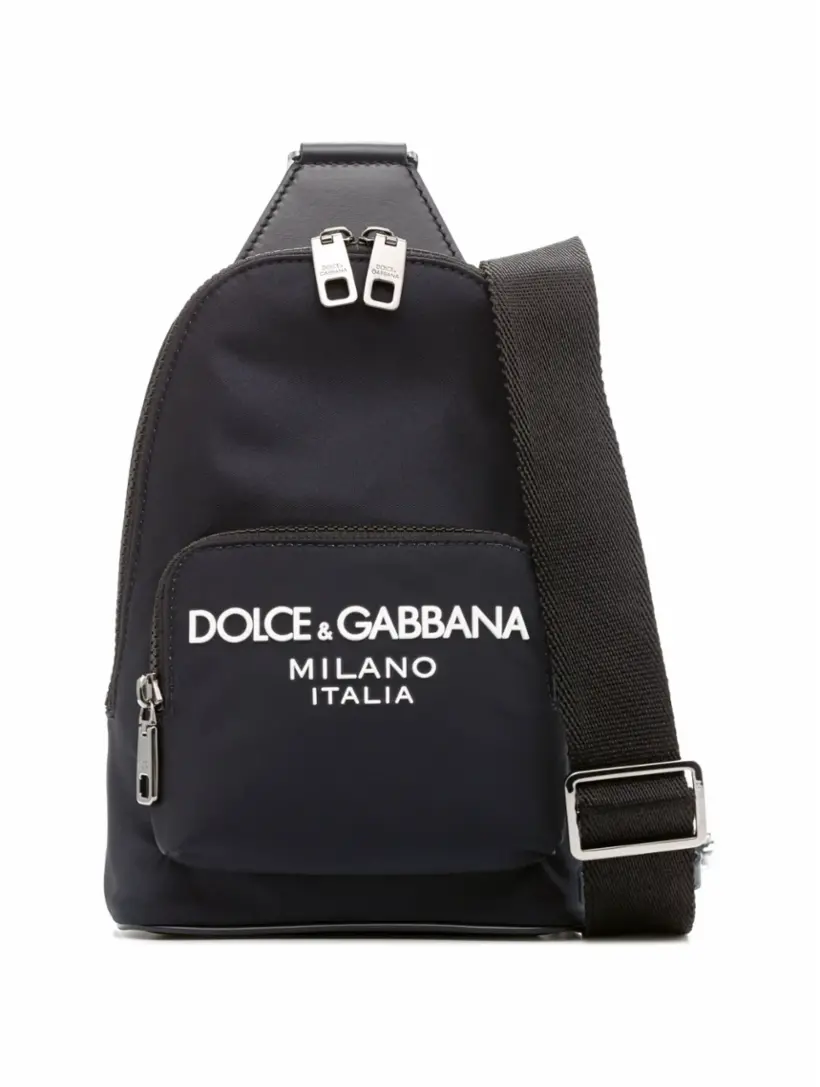 

Сумка через плечо с логотипом Dolce&Gabbana, тёмно-синий