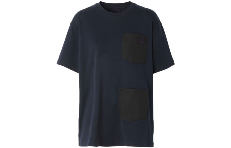 

Женская футболка со спущенными плечами и рукавами Burberry, marine черный