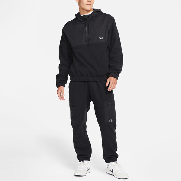 Брюки men's sb solid color lacing casual skateboard polar fleece sports pants/trousers/joggers black Nike, мультиколор — фото 3
