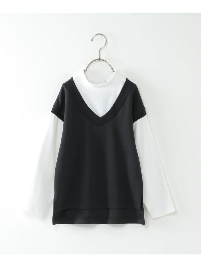 Миниатюрная туника с высоким воротником (120-160 см) Ikka, black