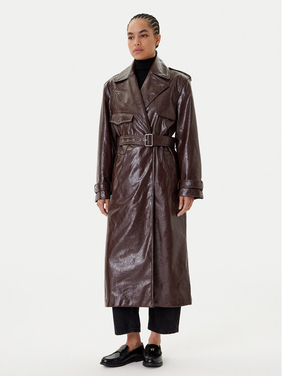 

Демисезонное пальто relaxed fit Malitte-1 50542286 Hugo, коричневый