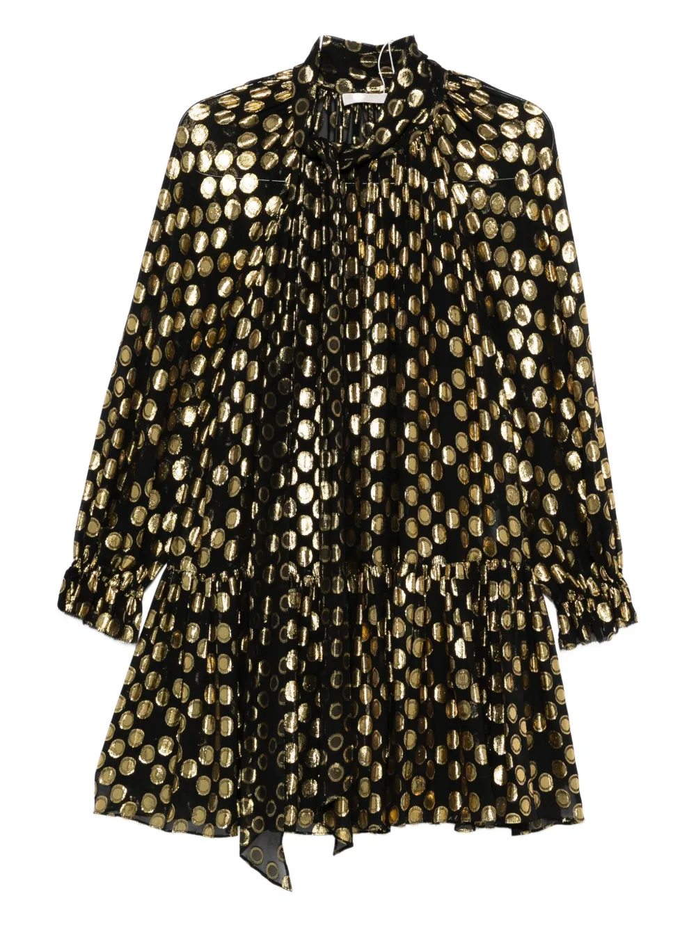 

Мини-платье Loretta в горошек с оборками Ulla Johnson, черный