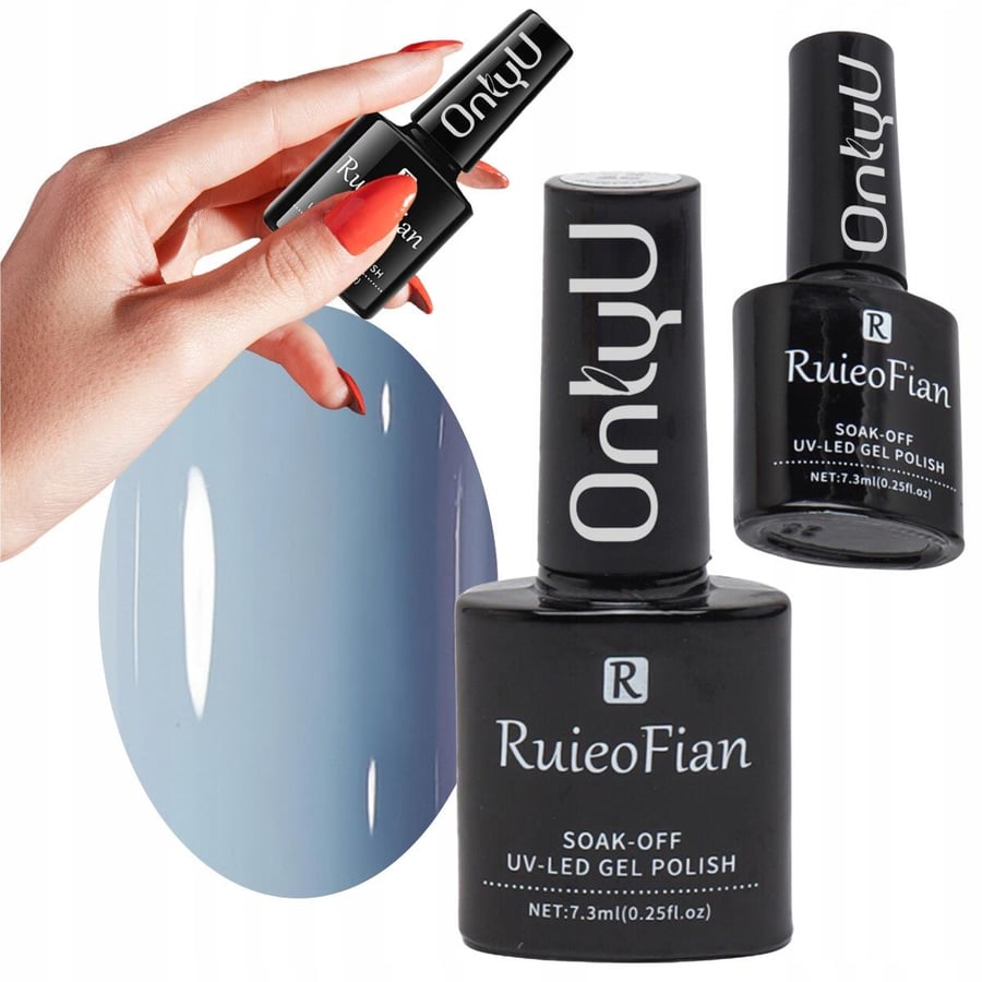 

BABY BLUE HYBRID NAIL POLISH WITH GLOSS UV POLISH BLUE/L091 OnlyU