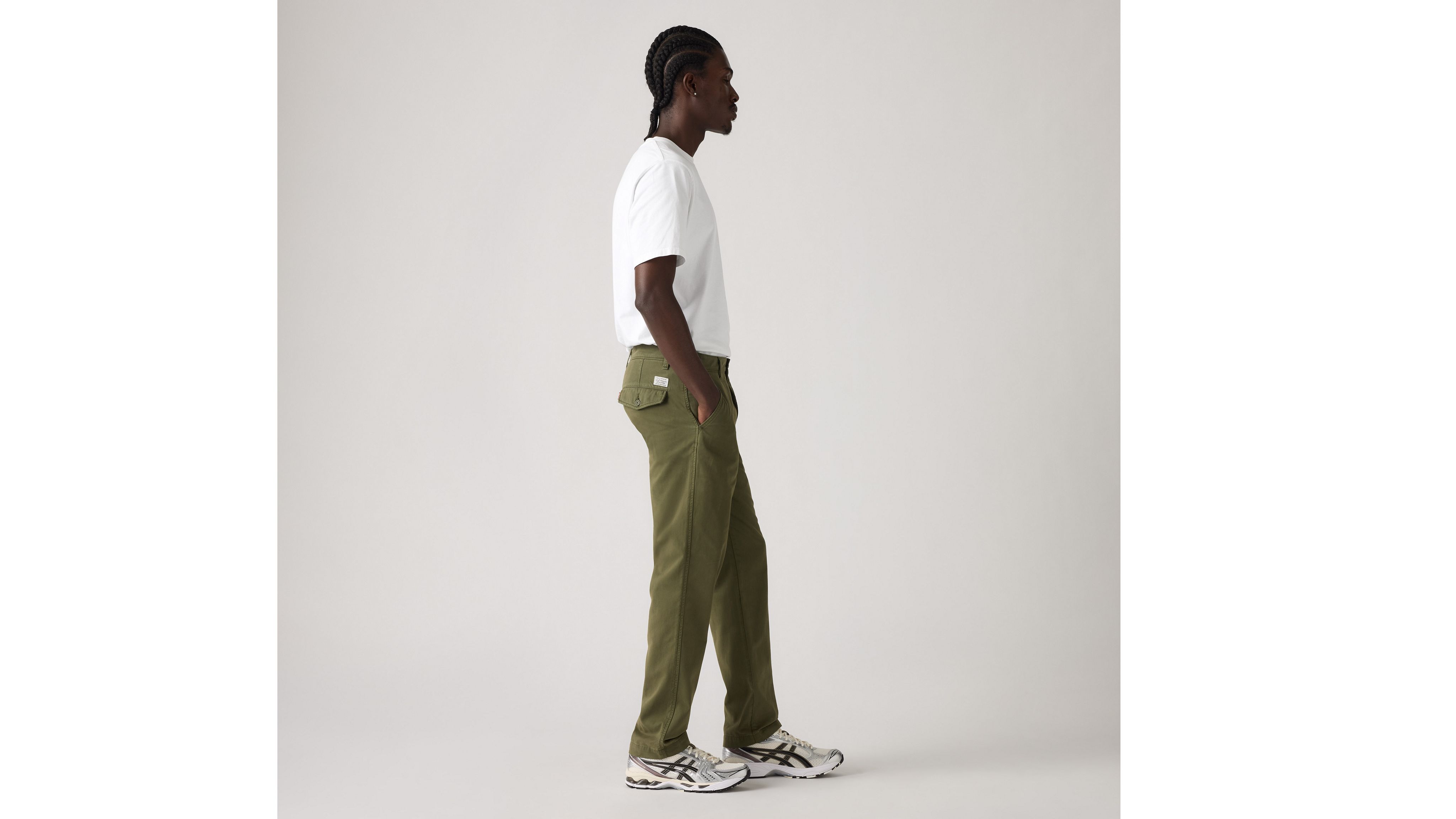 Мужские брюки Xx Chino Authentic свободного кроя Levi's, Olive Night - Green — фото 4