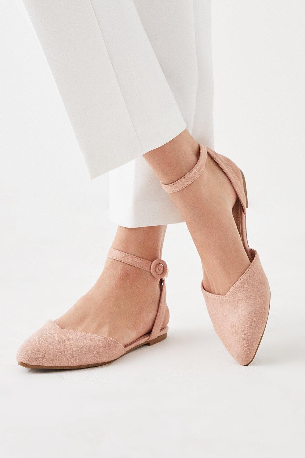 

Балетки Poppy с открытой спиной Dorothy Perkins, розовый