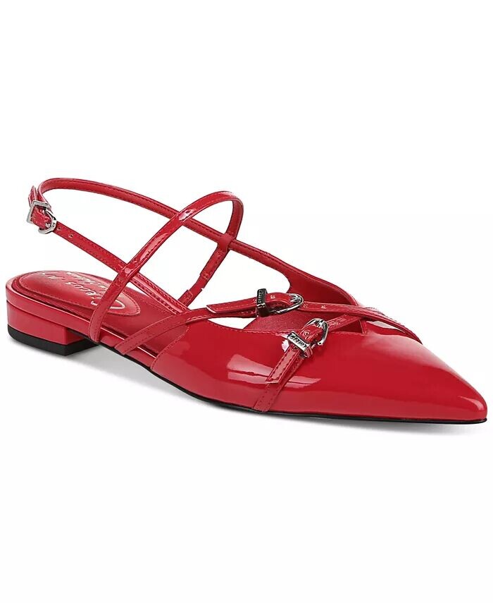 

Женские туфли на плоской подошве с острым носком и ремешками Lindley Circus NY by Sam Edelman, красный