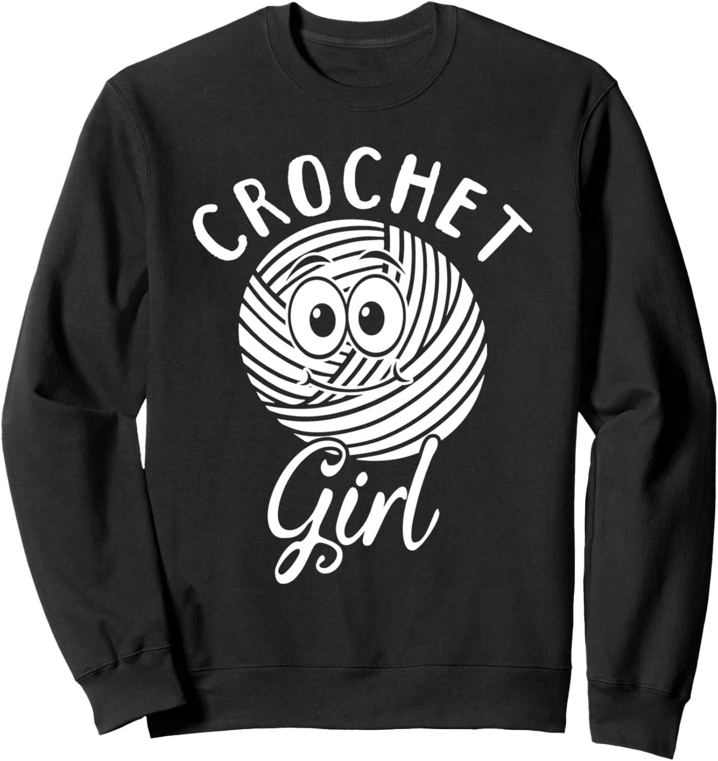 

Вязаная девочка, толстовка с надписью «Вязаная девочка» Crochet Girls, черный