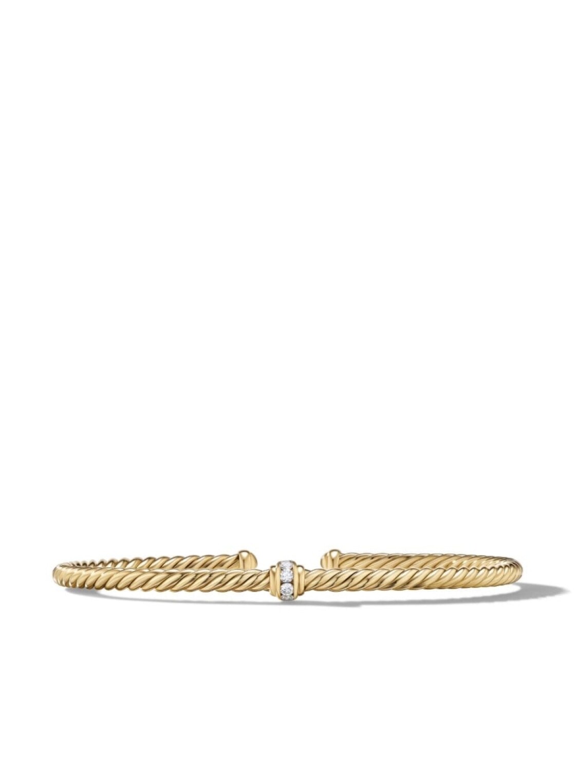

Браслет Cable из желтого золота с бриллиантами David Yurman, золотой