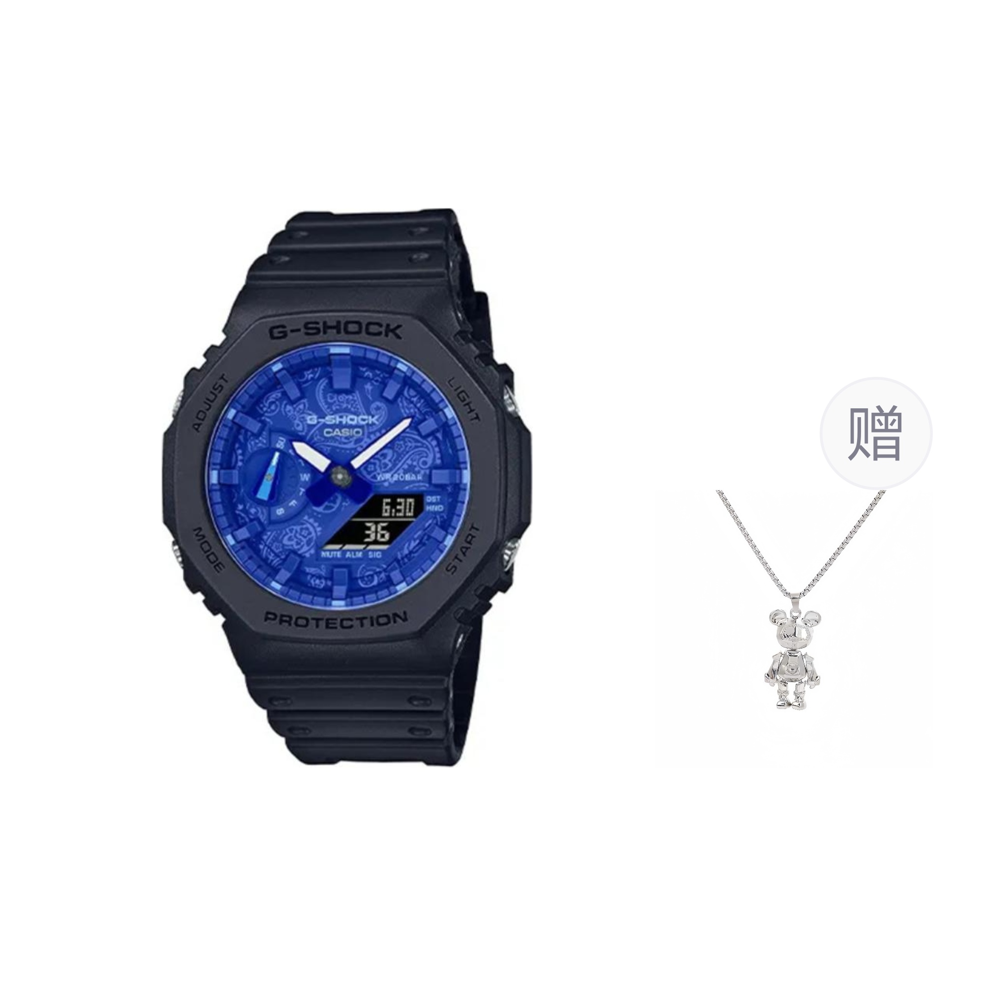 

G-SHOCK Часы G SHOCK Hard On Hard × Paisley Theme Quartz Movement Watch Unisex Blue Dial, Black