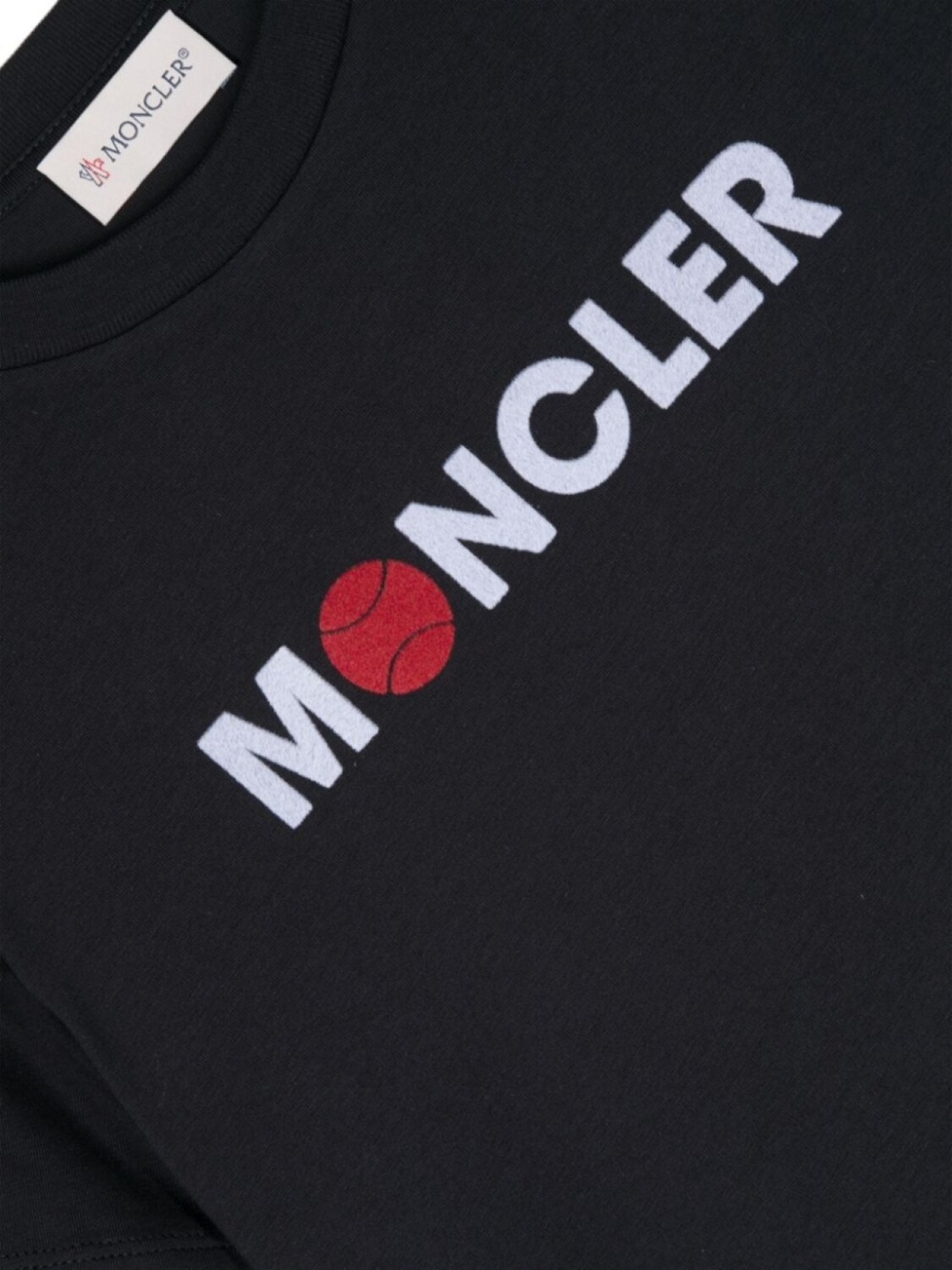 Moncler Enfant футболка с логотипом, синий — фото 3
