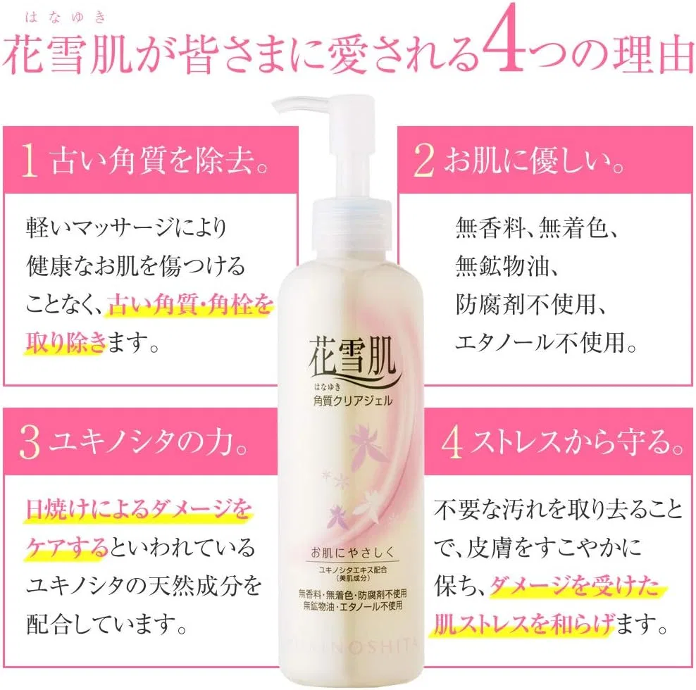 Скраб-гель для лица Hanayuki Skin Clear Exfoliating Gel с экстрактом камнеломки, 240 мл, 6 шт. — фото 4