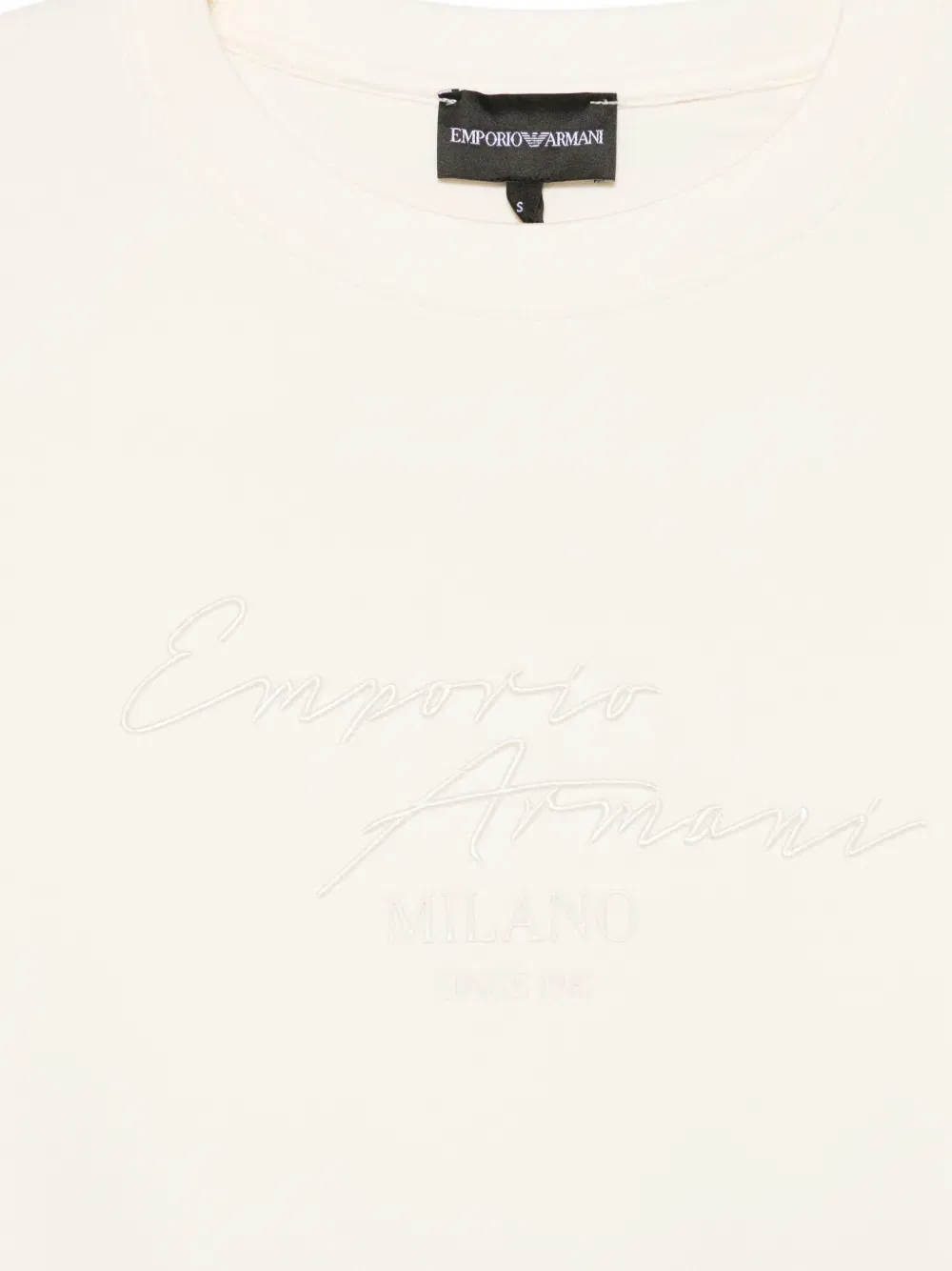 Толстовка с логотипом Emporio Armani, нейтральный — фото 3