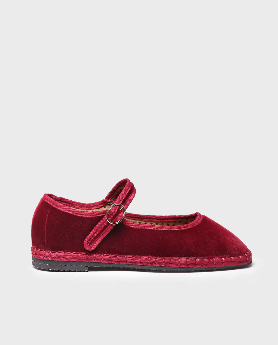 Женские бархатные балетки Mary Janes Toni Pons, бордовый