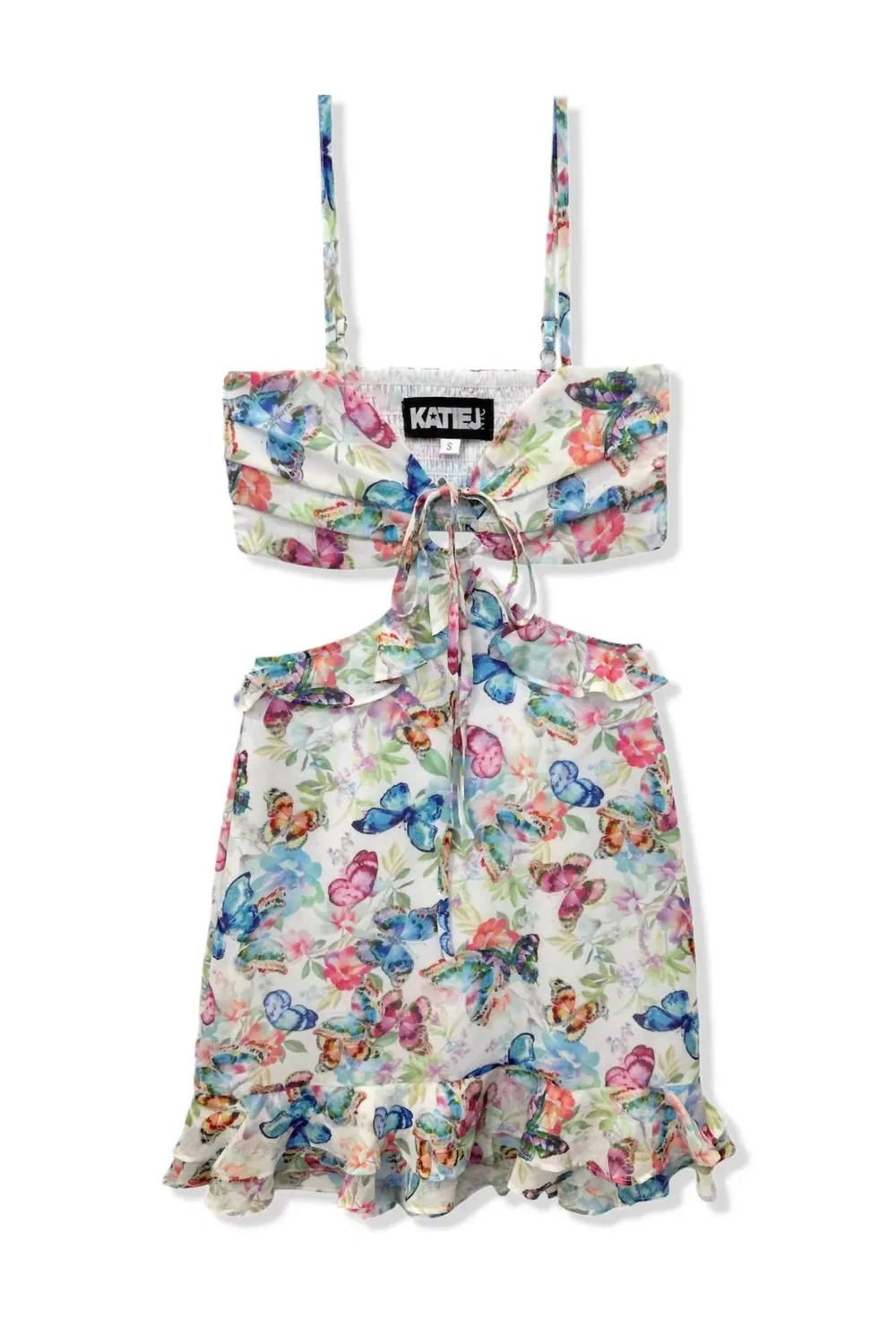 Платье Zara для подростков с вырезами и принтом в виде бабочек KatieJnyc, Butterflies