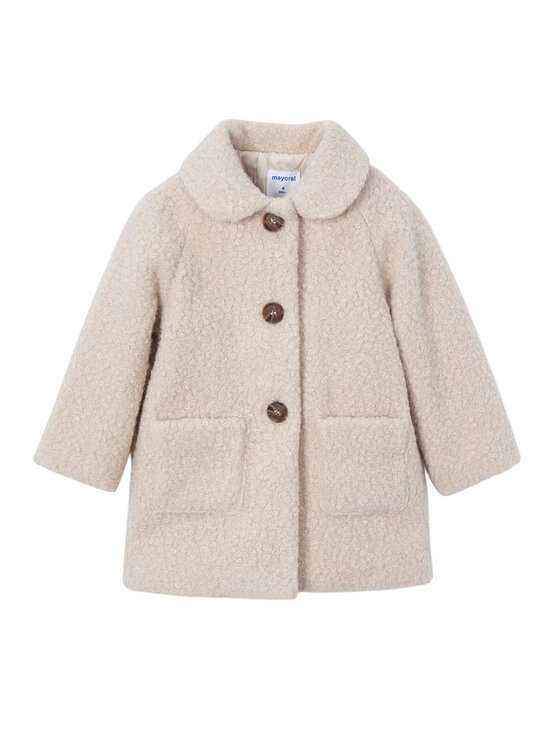 

Пальто с мехом relaxed fit 4439 Mayoral, бежевый