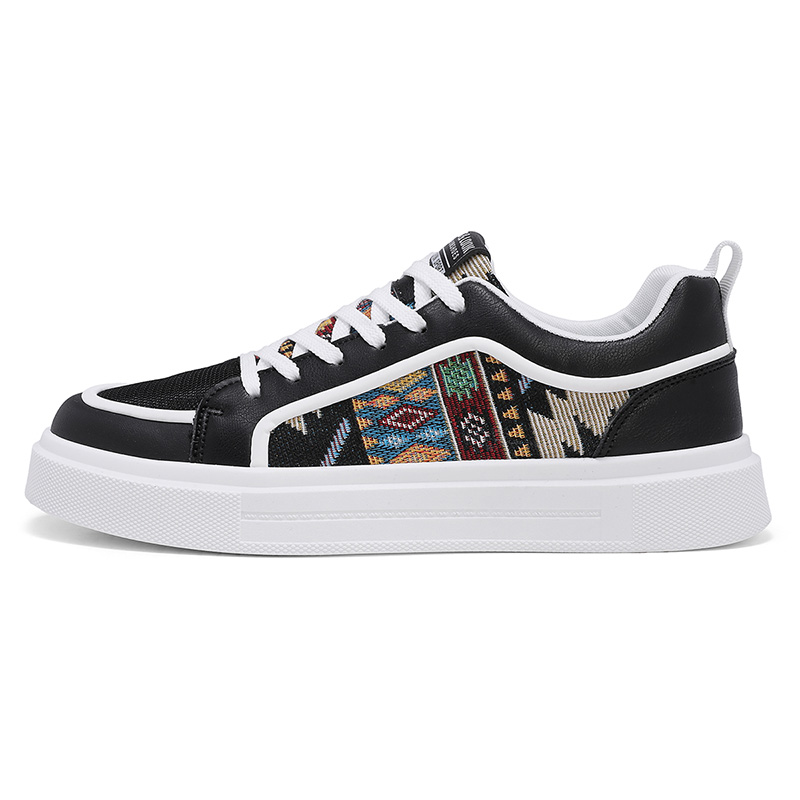 

Износостойкие дышащие низкие мужские кроссовки для скейтбординга BOLE, White Black