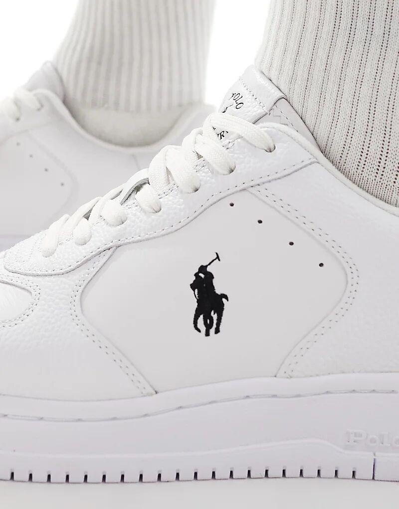 Кроссовки Polo Ralph Lauren Masters белого цвета с логотипом пони — фото 4