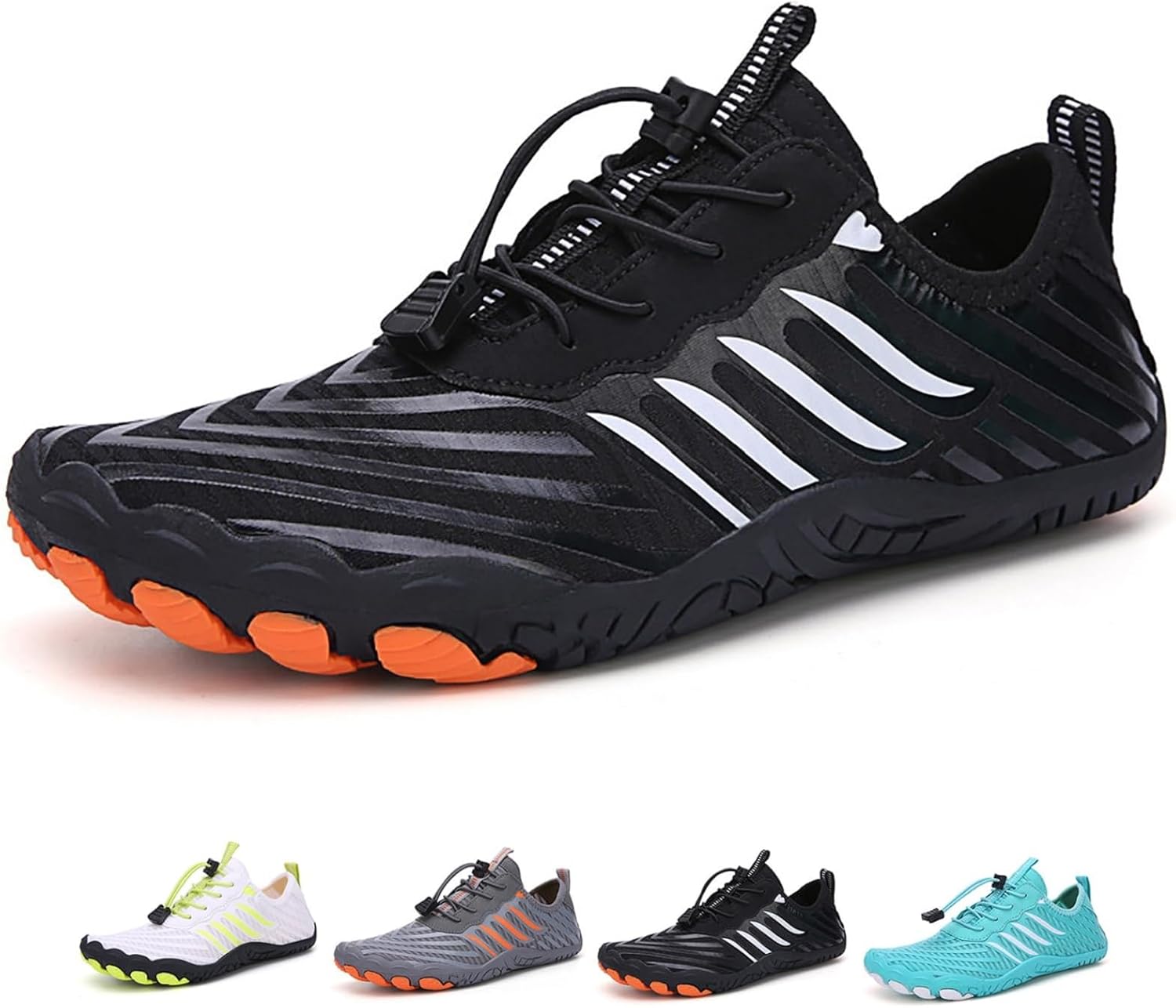 

Женские и мужские босоножки Grounded - зимние походные ботинки, широкая носочная часть, водонепроницаемые и противоскользящие беговые кроссовки для трейлов Generic, черный