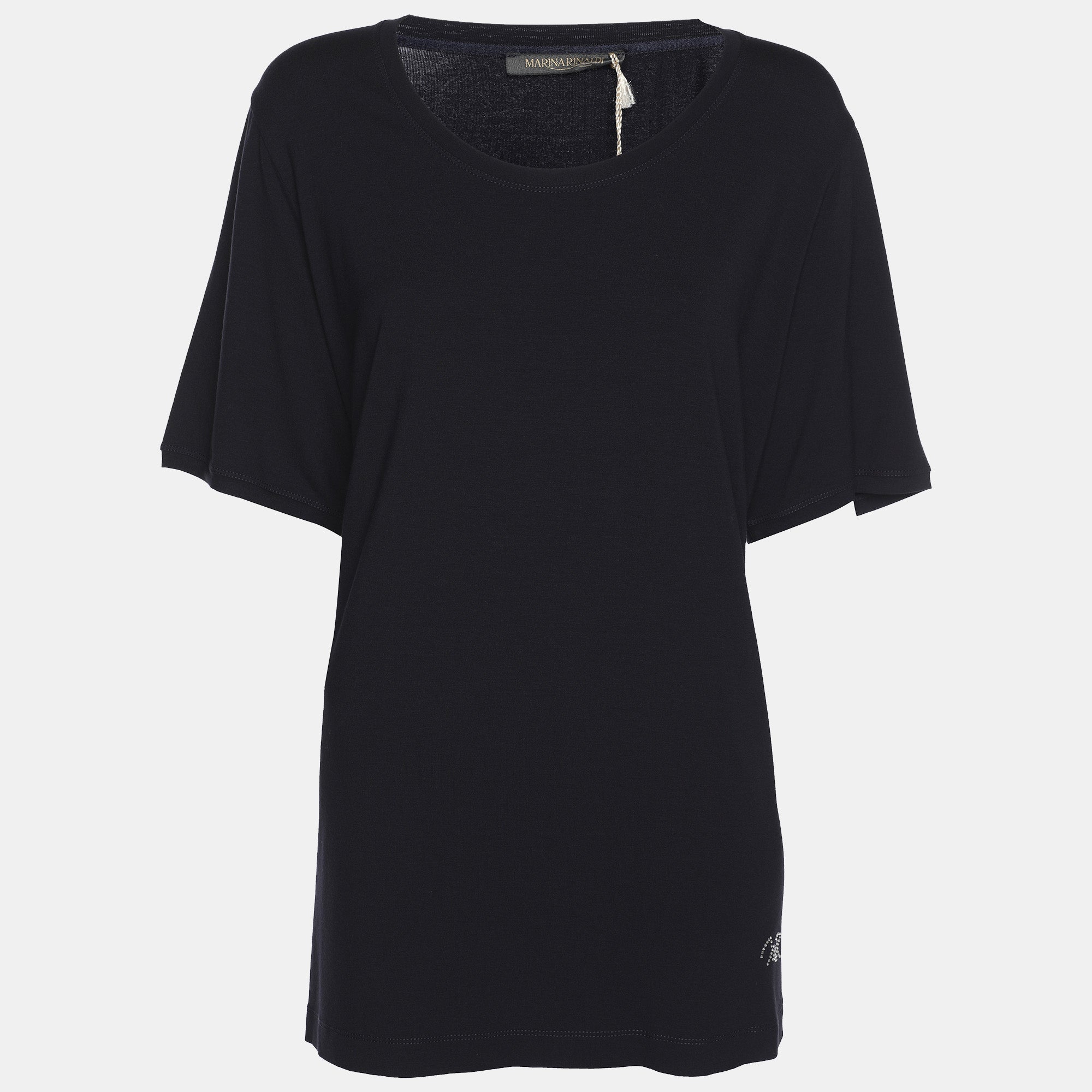 

Marina Rinaldi Футболка-джерси Марина Ринальди темно-синего цвета, Синий, Marina Rinaldi Футболка-джерси Марина Ринальди темно-синего цвета