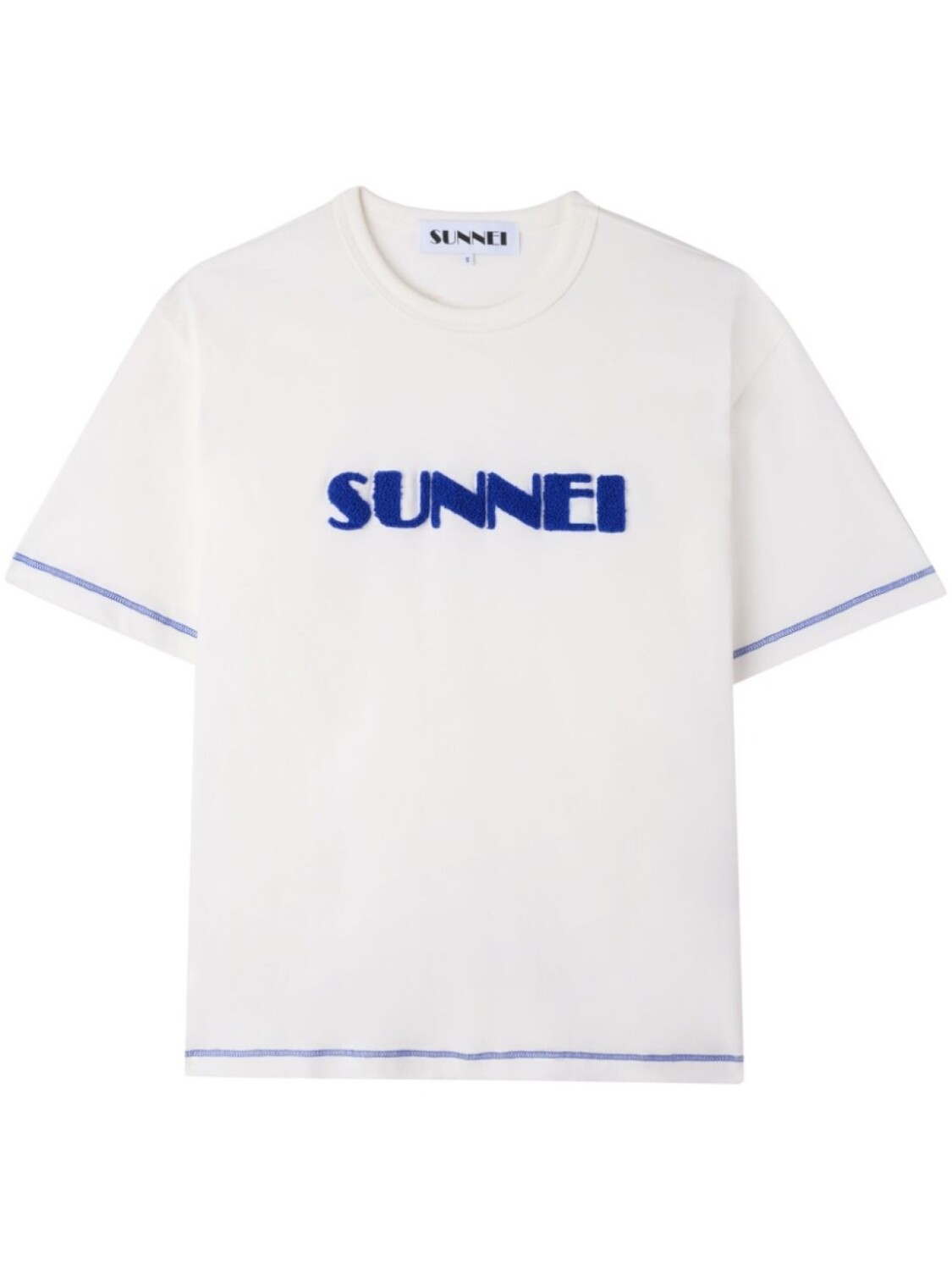 

Футболка с аппликацией логотипа Sunnei, белый