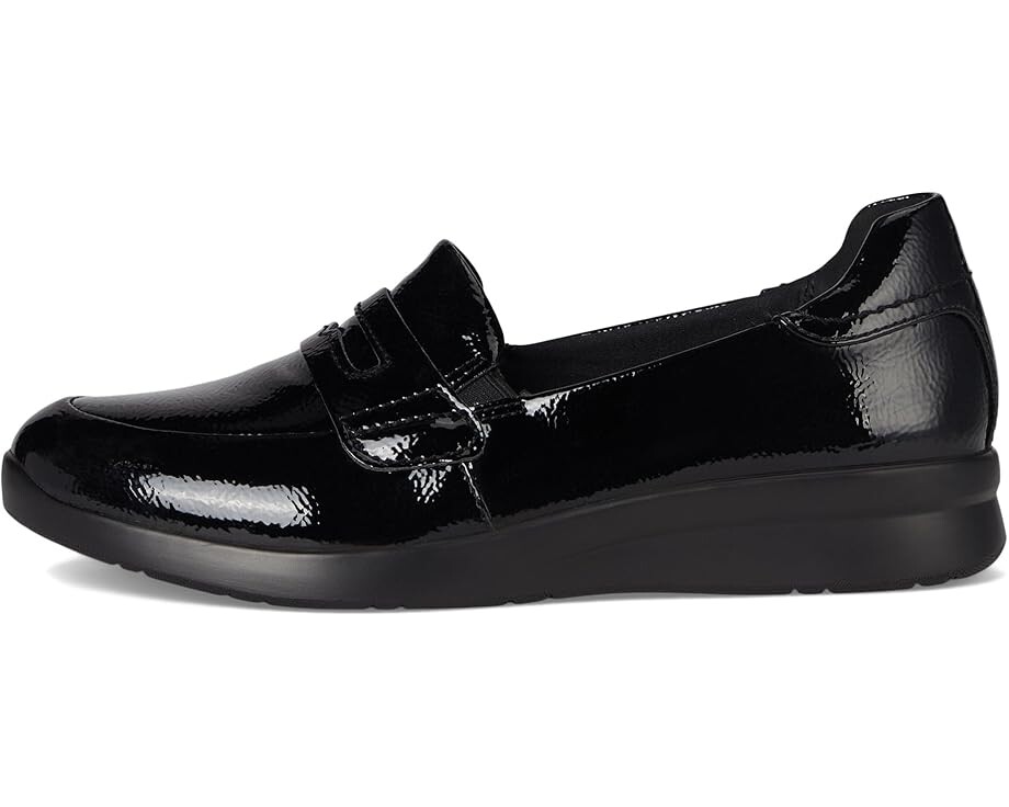 Лоферы Clarks Ellowyn Penny, цвет Black Crinkle Patent Synthetic — фото 4