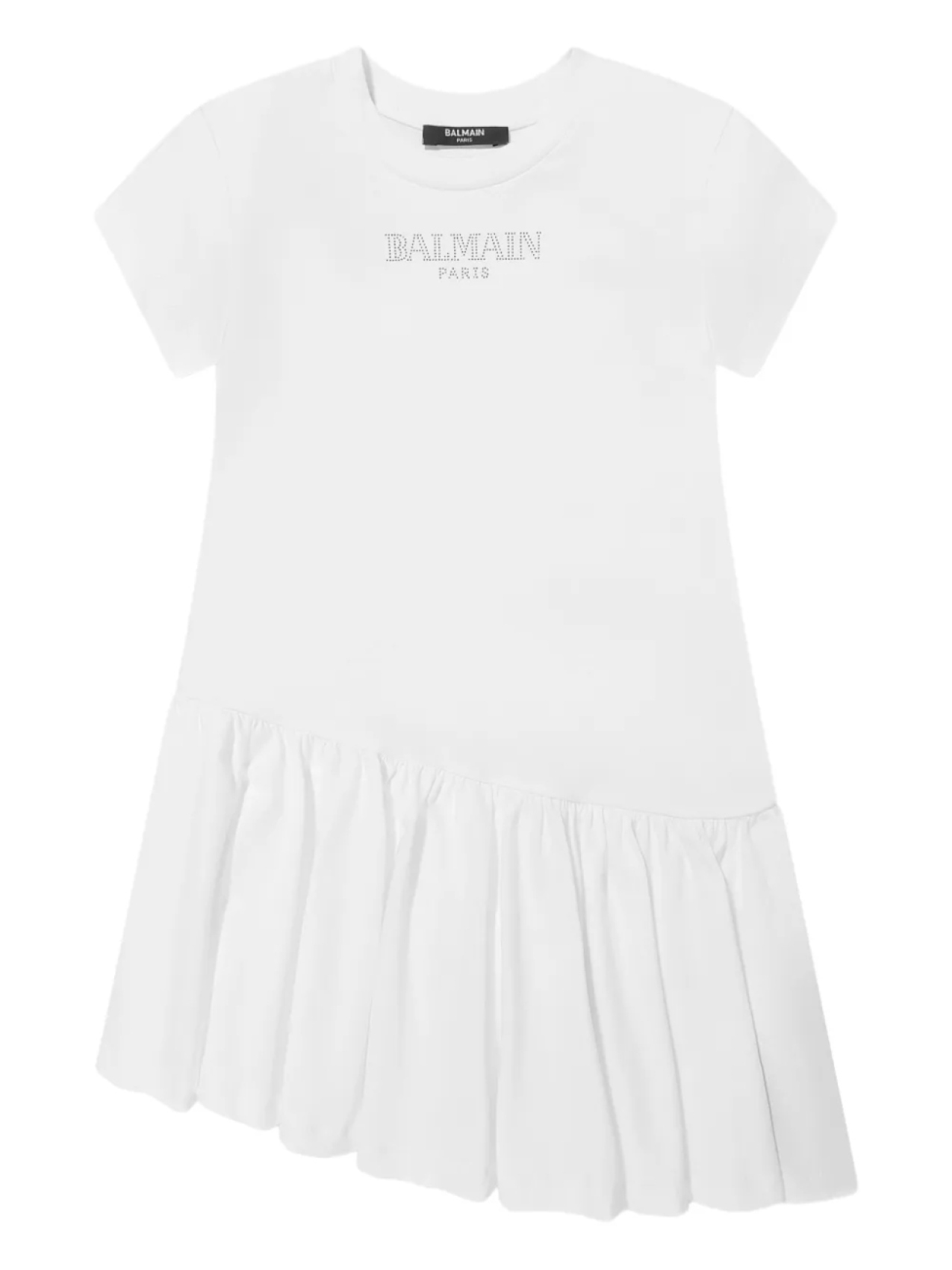 

Платье с оборками Balmain Kids, белый
