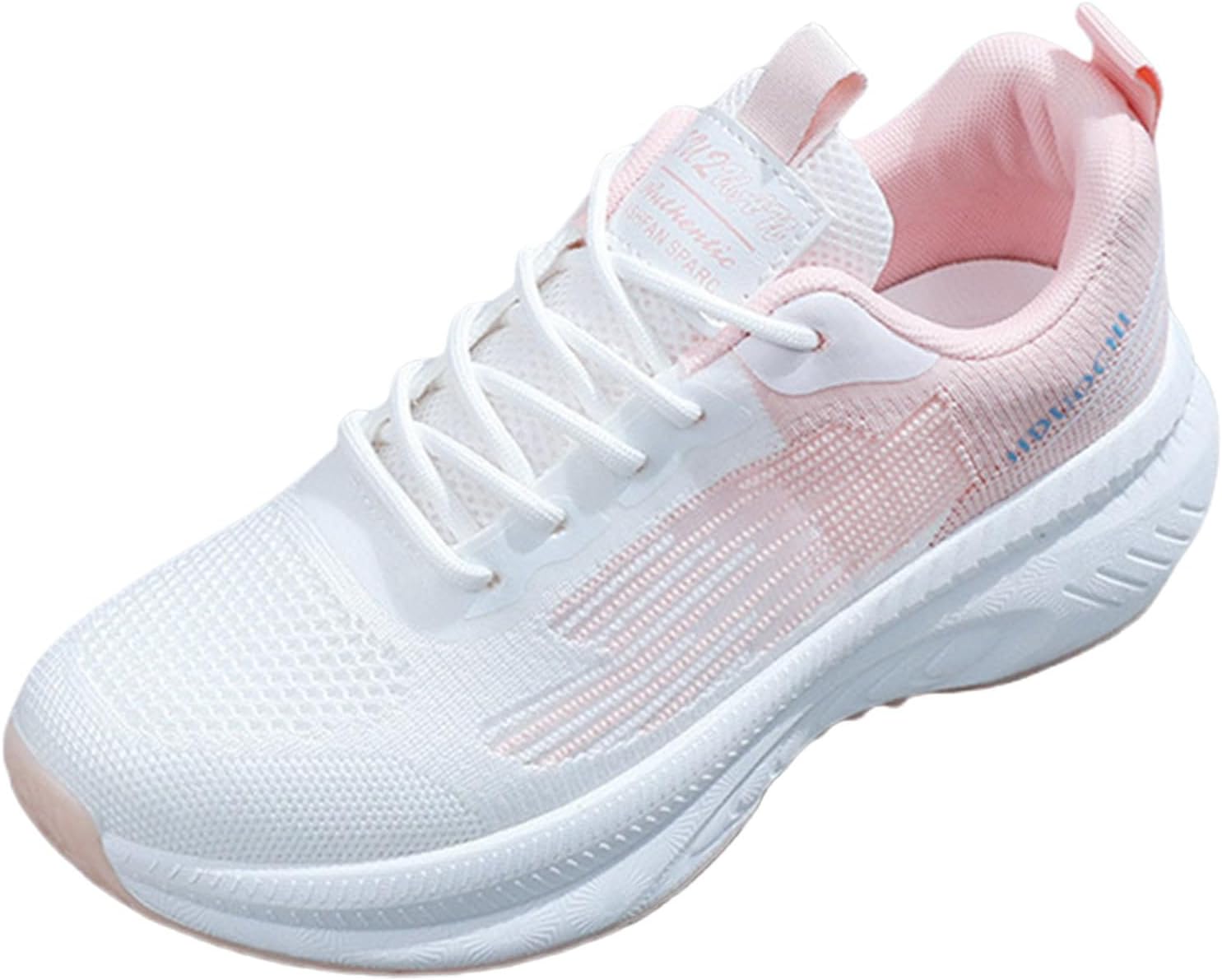 

Беговые кроссовки для женщин и мужчин, дышащие, легкие спортивные теннисные кроссовки, широкая посадка, ортопедические, с поддержкой свода стопы Generic, розовый