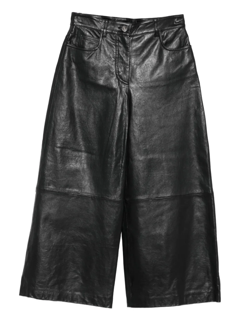 

Брюки с кожаными вставками Weekend Max Mara, черный