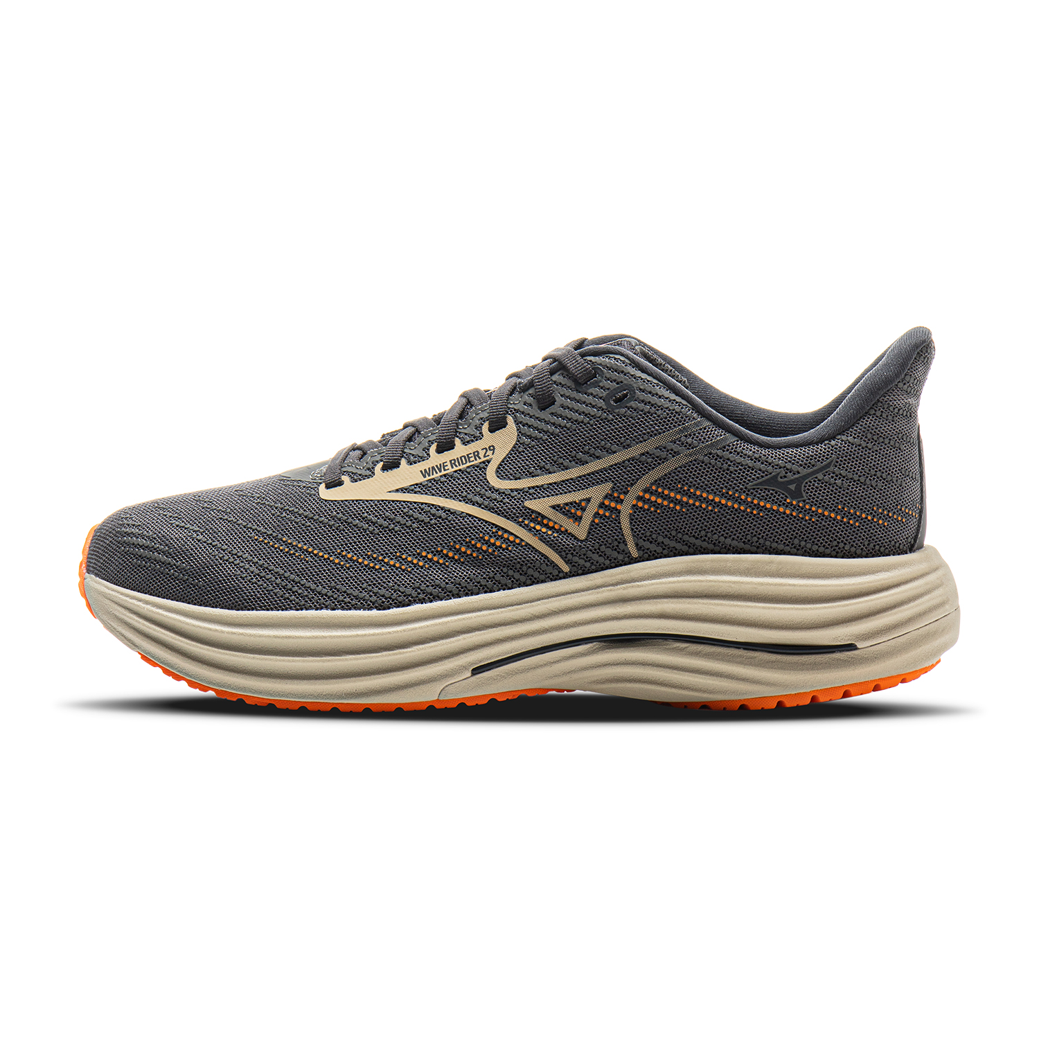 

Кроссовки для бега WAVE RIDER 29 Low Top, мужские, серые Mizuno, Gray/Orange