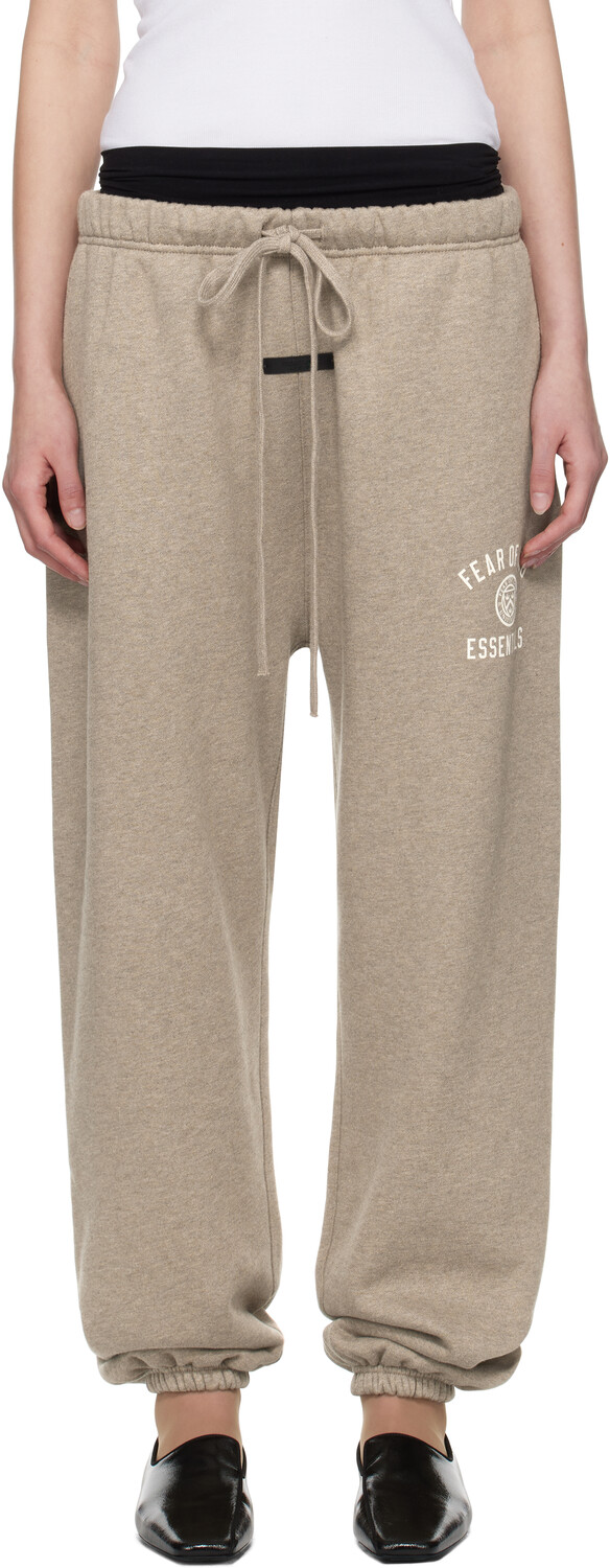

Серые флисовые спортивные штаны Fear of God ESSENTIALS