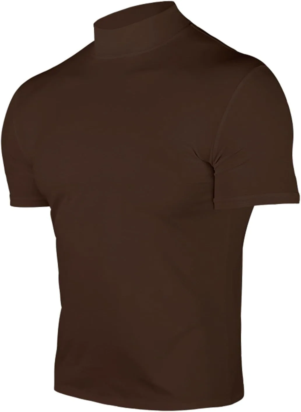 Футболка с коротким рукавом и воротником-стойкой для мужчин, Slim Fit, для тренировок — фото 3