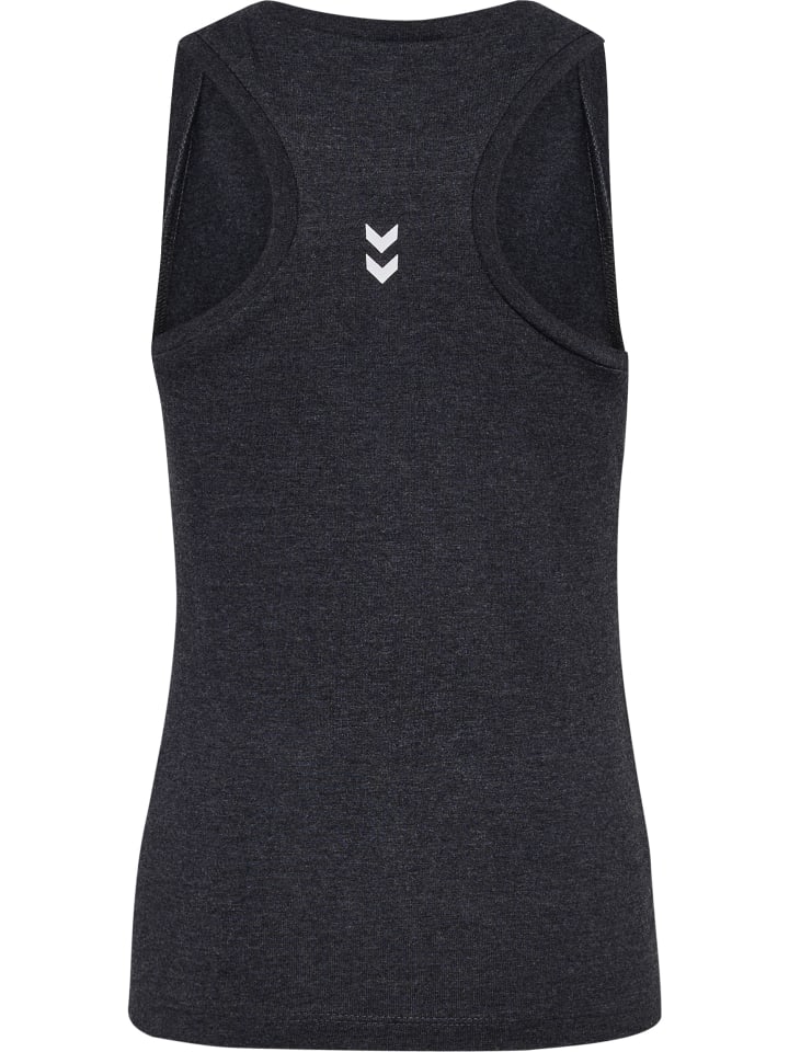 Hummel Спортивная футболка для девочек Hmljr Top Multisport, черная меланжевая — фото 2